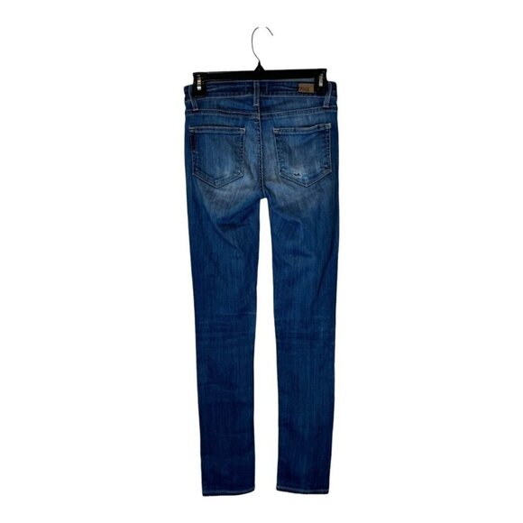 Paige Jeans Women 24 Blue Raya Medium Wash Stretch Denim Skyline Skinny - Picture 3 of 12
